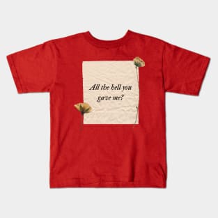 My tears ricochet Taylor Swift folklore lyrics Kids T-Shirt